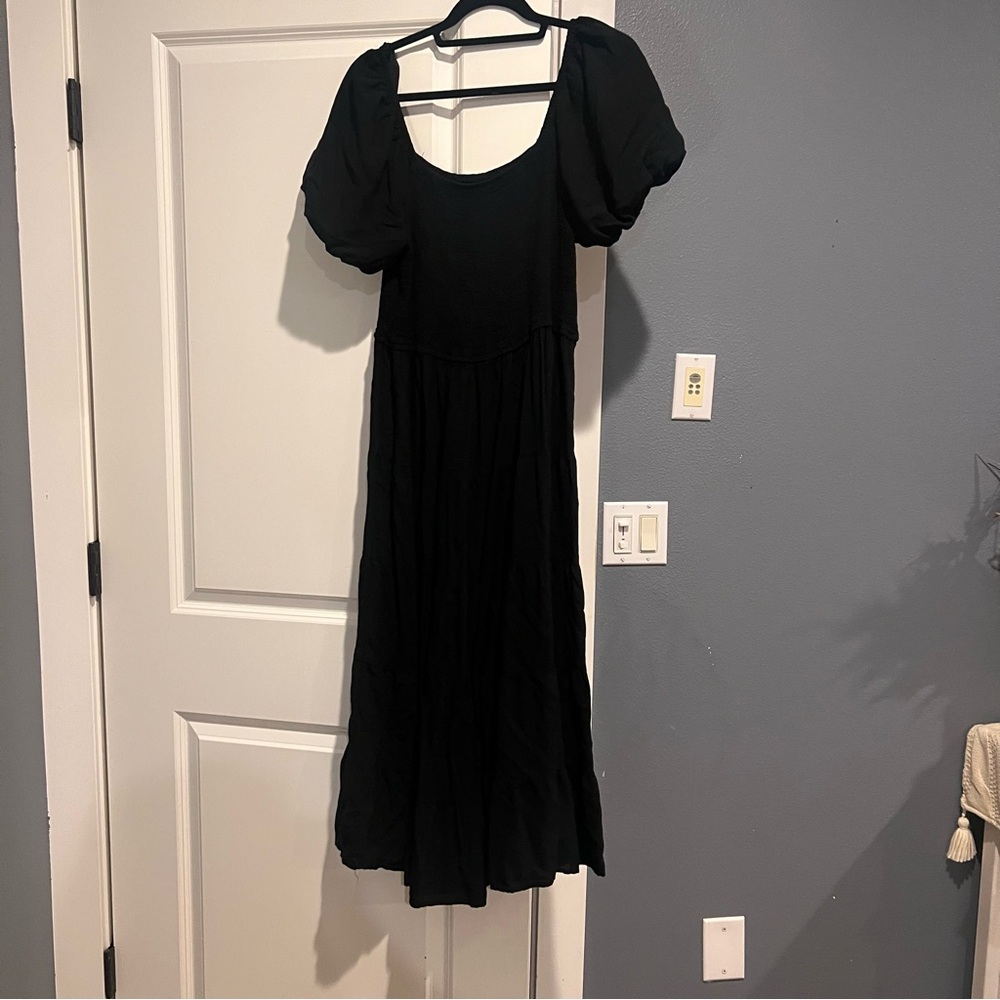 ZESICA Viral Women's Black Midi Dress - Picture 5 of 8